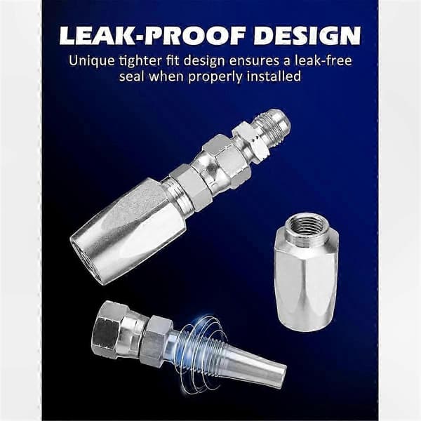 2-pak genanvendeligt hydraulikslangereparationssæt, 1/4 tomme to-leder fitting til hydrauliske systemer