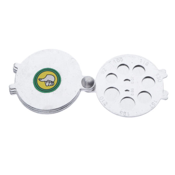 1 Set Vikbar Aluminium Fläktform Storleksmätare 6st Rund