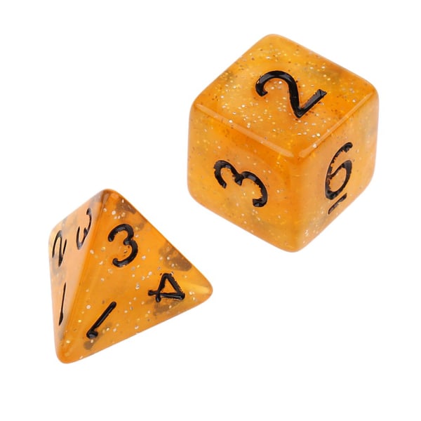 7 st polyedriska tärningar set d6 d8 d10 d12 d20 brädspel leksak present orange