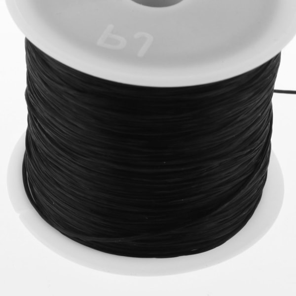 1 rulle elastisk snöre elastisk tråd 50 meter för smycken DIY Svart