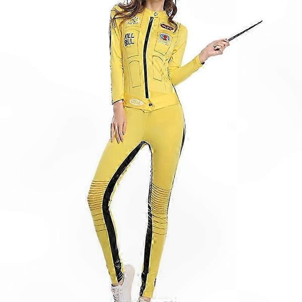 Kill Bill Brud Gul Jumpsuit Cosplay Kostume til Kvinder Yellow jumpsuit M