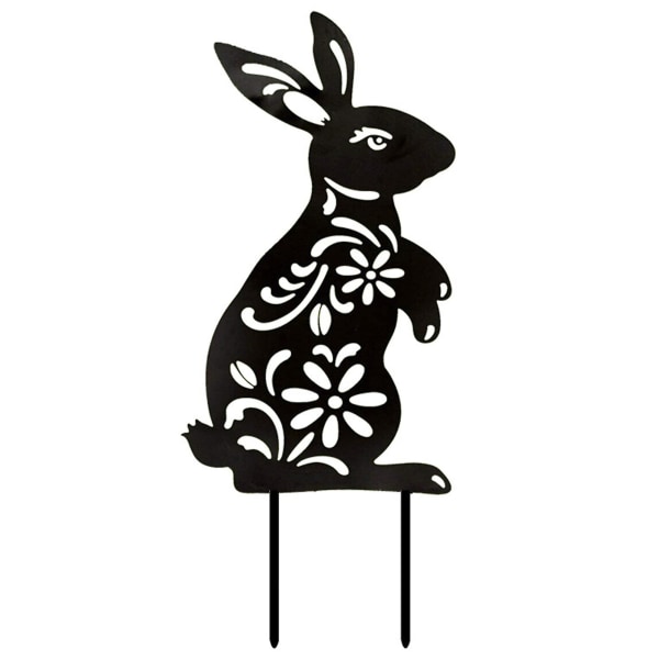 Trädgårdsstake Kreativ form Slitstark akrylgräsmatta Stake Easter Rabbit Yard Art Ornament for Home
