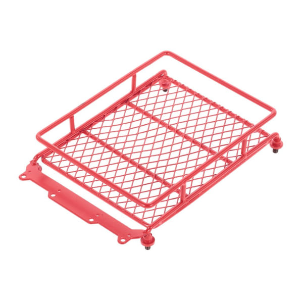 Metall Bagagehållare Takräcke Lastkorg För 1/10 RC Modellbil Röd