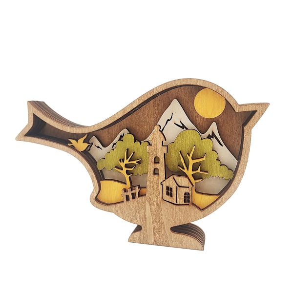 Ny Trähantverk Dekoration Kreativitet Påsk Heminredning Trä Vår Påskdekor Ornament Kreativ Gåva Trädekor Rabbit*Lamp