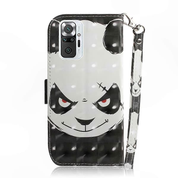 Beskyttende lædercover til Redmi Note 10 Pro Angry Bear