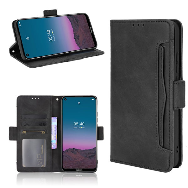 Nokia 5.4 - Etui med aftagelig kortholder - Sort Sort Black Svart