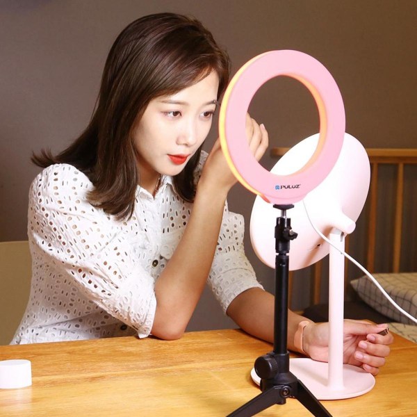 Selfie Ring Light med Tre Färgtemperaturer, USB-driven för Video Vlogging, 4.7 Tum Ring Light