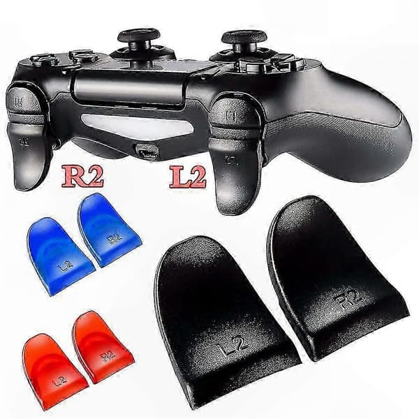 2-pak udvidede udløserknapper til PS4 Gamepad Controller, R2 L2 Dual Extender Kit 25-26s 1
