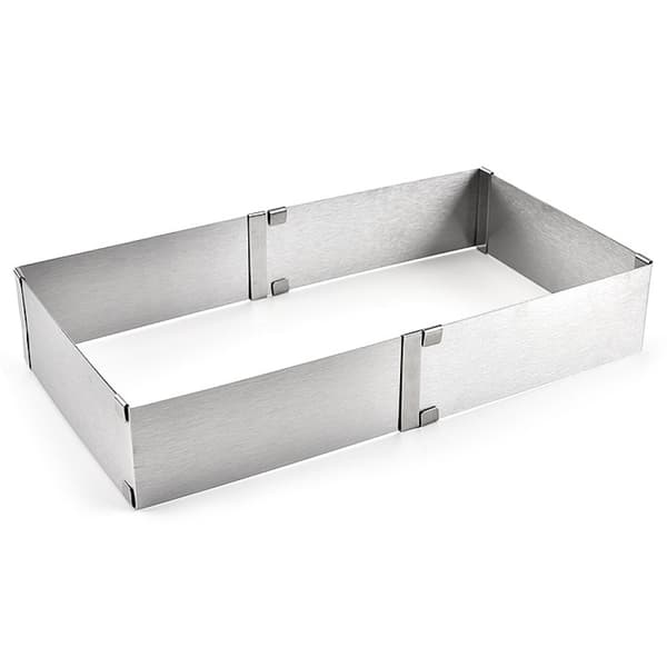 [RM]Square Mousse Mold, Stainless Steel Square Cake Mold Ring Square Mousse Ring Retractable Biscuit Cake Mold Pastry Mold Pastry Tool