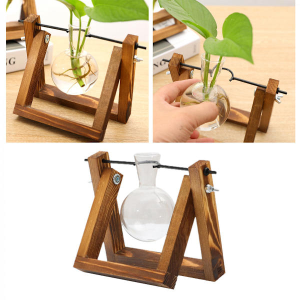 Hydroponisk Planteringslåda i Glas för Heminredning, 3 Delar
