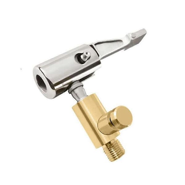 Guld Bil Luftpumpe Adapter Luftpumpe Tilbehør Clip-on Ventil Adapter Hurtigskift Hoved Unik Form