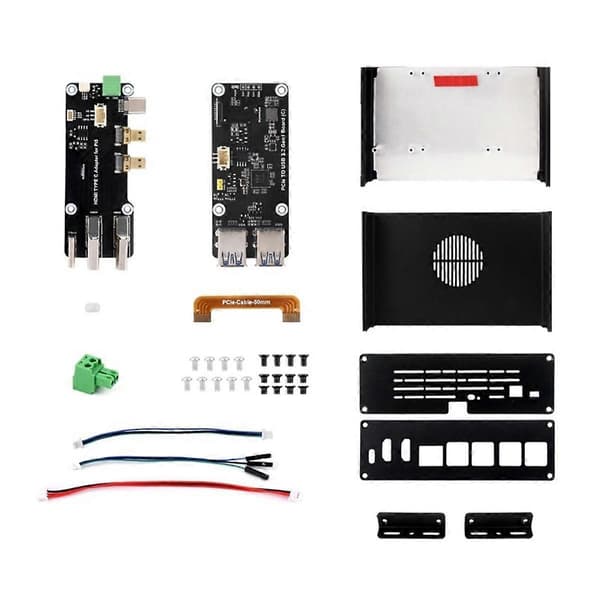 [RM]Multifunctional Mini Computer Kit Designed for 5, Aluminum Alloy Case for PCIe Adapter B