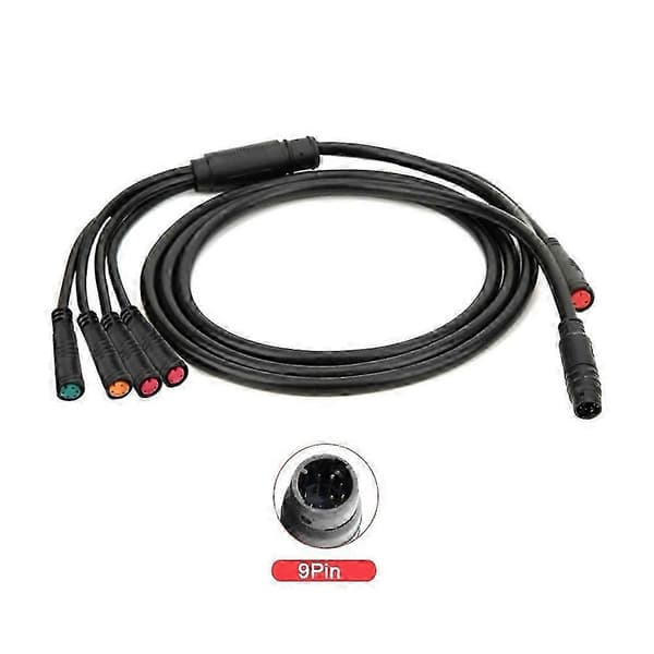 Vandtæt 9-bens hovedkabel til elcykel-controller-dashboard-forbindelseskabel 2PIN+3PIN+5PIN f