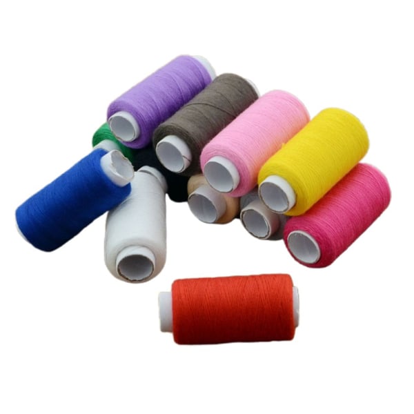 12-delad sytråd Polyestertrådsats för symaskiner Flerfärgad