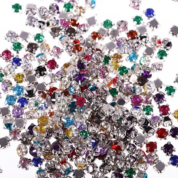 300 Stycken Påsybara Diamant Akryl Rhinestone Utsmyckningskristaller 4mm