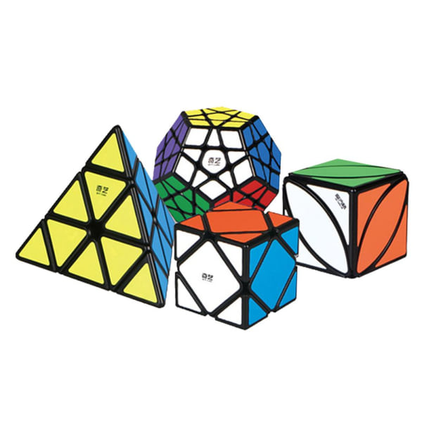 4-delars Set Speed ​​Cube Magic Cube Pussel Hjärngympa Speed ​​Cube Intelligensleksak
