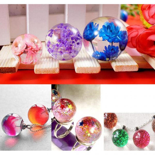 Storlekar DIY Ball form för hartsgjutning av smycken
