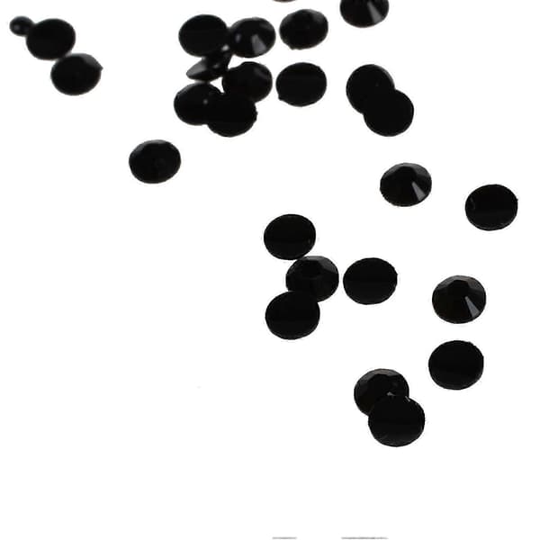 4000 stk. krystal flatback akryl rhinsten perler neglekunst (sort)