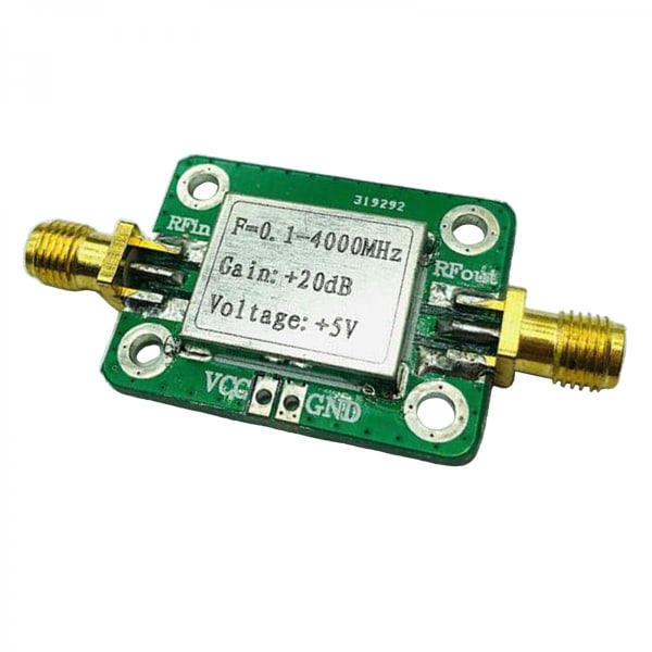 Mikrovågs RF-förstärkarmodul 20dB High Gain Lågt brus 3,3-5,5VDC för FM-radio Fjärrkontrollmottagare Kabel-TV GPS Wifi Bluetooth