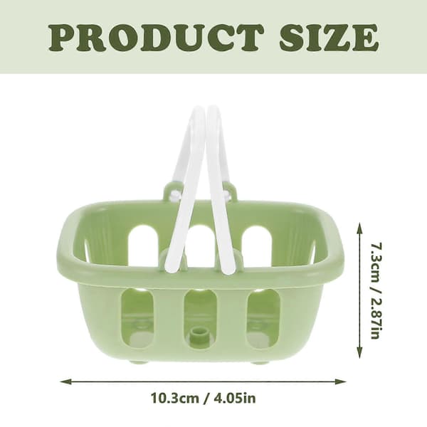 Mini handlekurv i plast for dekorasjon, 8 stk. for barn