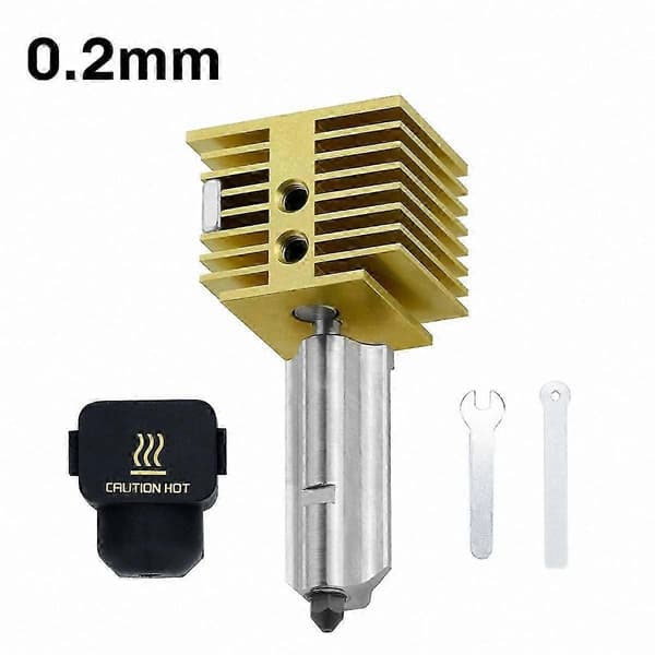A1/A1 Mini 3D-printer Hotend Opgraderingssæt med 0,2 mm dyse til hurtig udskiftning