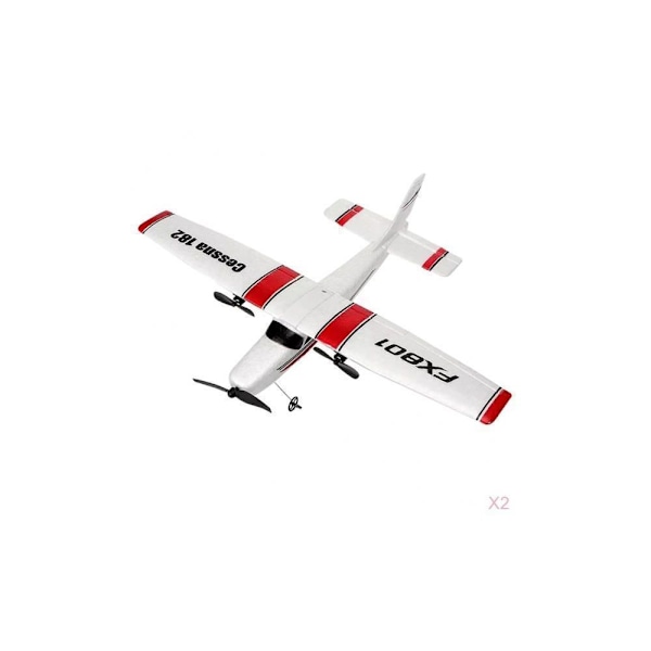 2x RC Flygplan Leksak 2.4Ghz Fjärrkontroll Segelflygplan Fast Vinge Jaktplan