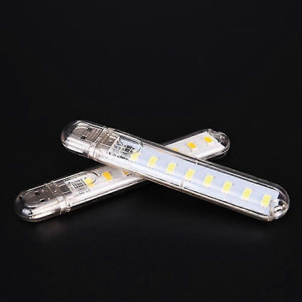 [RM]2026 Egnet 8 LED Energibesparende USB Natlampe Bærbar til Computer Notebook Belysning