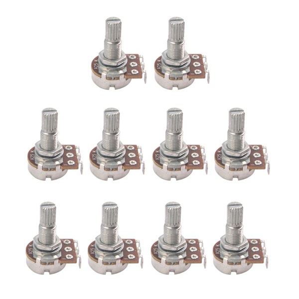 10st audio potentiometer potar för bas elgitarrdelar a25k