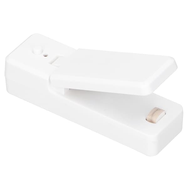 Bærbar mini USB genopladelig madposeforsegler til snacks og nødder hvid