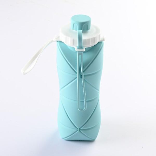 600ml Vikbar Silikon Vattenflaska Sport Vattenflaska Utomhus Resa Bärbar Vattenkopp Löpning Cykling Camping Vandring Vattenkokare Blue