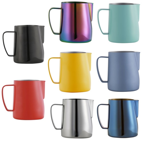 Rostfri Mjölkkanna för Kaffe Latte, Skummkanna 600ml Silver