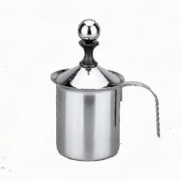 Mælkeskummer Steamer Manuel Kaffeskummer Rustfrit Stål Dobbeltnet Mælkeskummer til 800ml