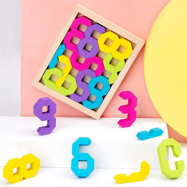 Lärande Leksaker Trä Byggklossar Nummer Matematikblock för 1-3 År Gamla Barn Pojkar Flickor, Digitala Lärande Leksaker