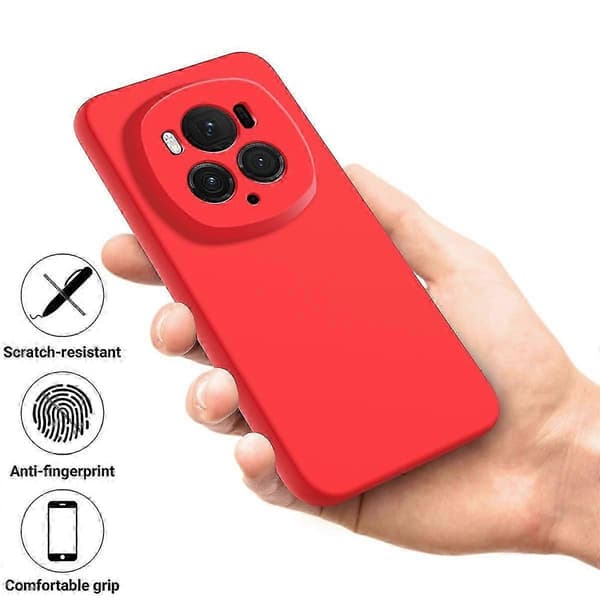[RM] Ensfarvet flydende silikone-cover med stødabsorbering Red For Honor Magic6 Pro