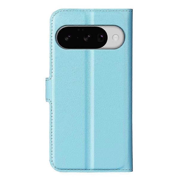 [RM] Litchi læder-telefonetui til Google Pixel 10 / 10 Pro Blue For Google Pixel 10 / 10 Pro