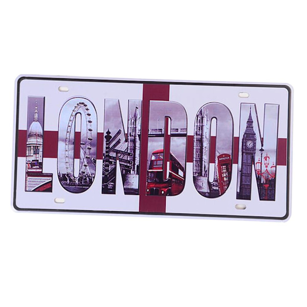 Dekorativ plåtskylt för bar, husvägg, London