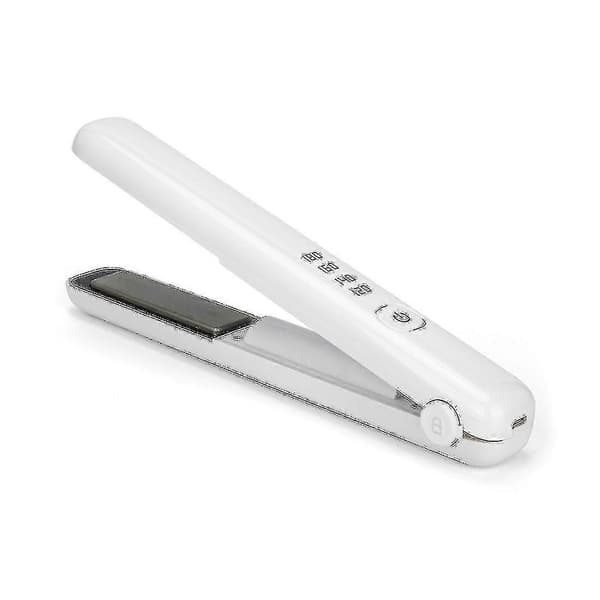 USB Uppladdningsbar Bärbar Hårplattång Vit