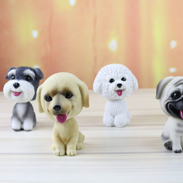 Harts Bobble Head Hund Actionfigur Leksak Hem / Bil Instrumentbräda Dekor C