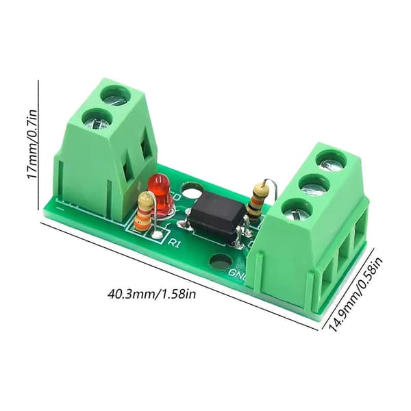 [RM]PC817 Optocoupler Isolation Module DC3V-5V/12V/24V 1-Channel High Trigger 5KHz Signal Converters NPN Compatibility 24V