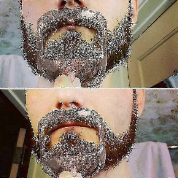 5-pack ansiktshårstylingmall för män, skäggformare och mustaschvårdsverktygssats Black