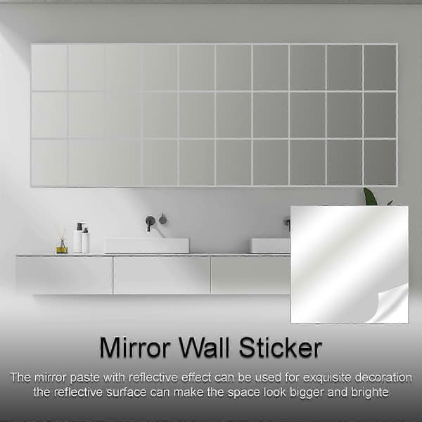 Frameless Full Length Mirror for Wall, Self-Adhesive -[RM] 50cm*50cm*0.2mm