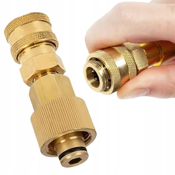 JetLink EasyLock TR22 ProConnect Adapter – Mässing | Snabbkoppling 1/4 Tum | Reservdel för Karcher HD HDS[RM]