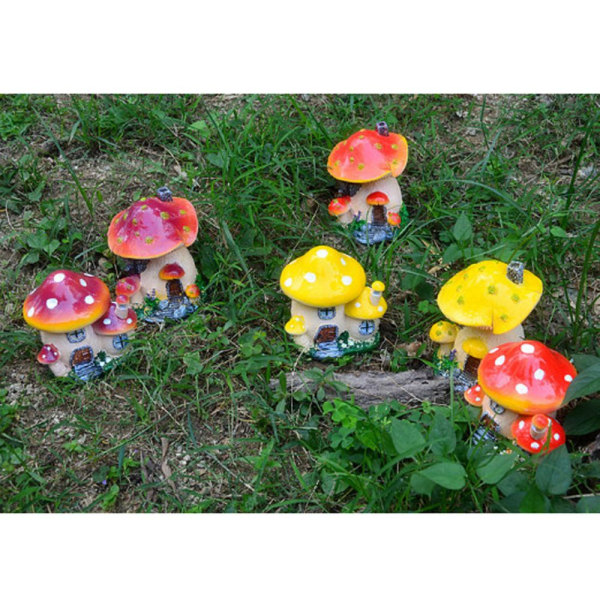 2st Champignon Fairy House Staty Miniatyr Fairy Garden u0026 Terrarium Nouveau I #