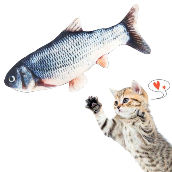 6x Elektrisk Fisk Katt Husdjursleksak Barn Barn Djurform Löstagbar Interaktiv