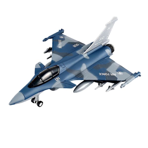 Diecast Metal Model Airplane Fighter Jet Toy Collection Aircraft Toy Airplane Pull Back Blue