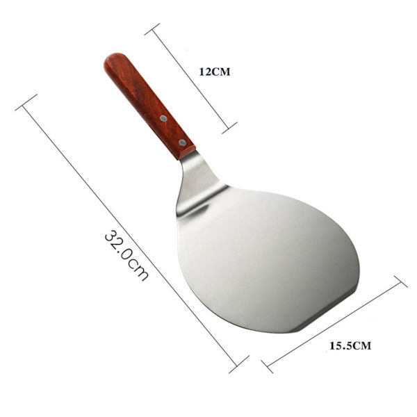 2x Rostfri Kakspatel Pizza Pannkaks Vändare Tårtspade Lyftare 33 cm