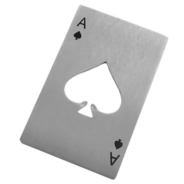 Cap Flasköppnare i rostfritt stål Creative Poker Card Spader Ess Bar Soda