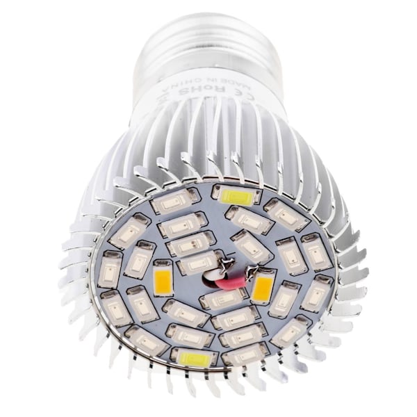 LED växtlampa för hydroponisk växthusodling e27 28w fullspektrum