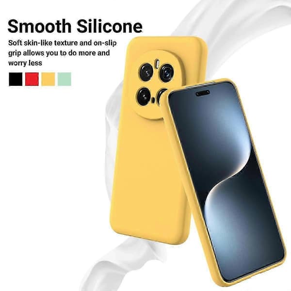 [RM] Ensfarvet flydende silikone-cover med stødabsorbering Yellow For Honor Magic7 Pro