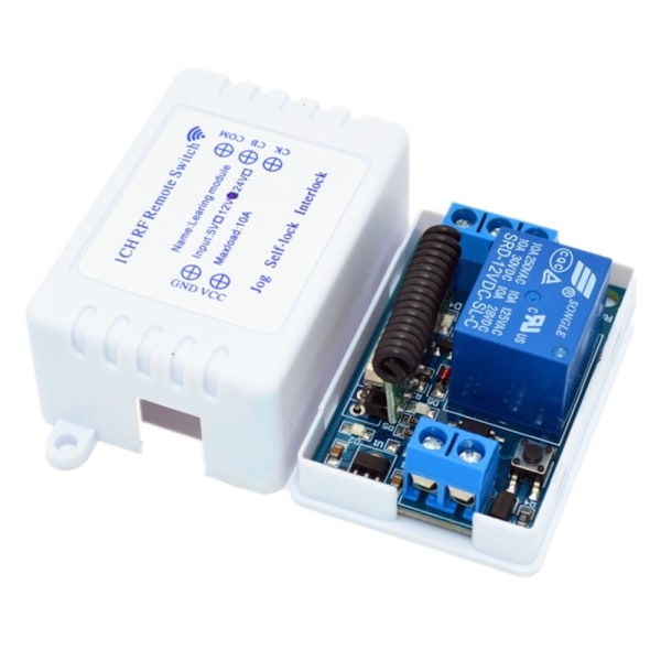 433m relämodul 1-kanals DIY 12V trådlös fjärrkontroll switch 1 knapp längre räckvidd